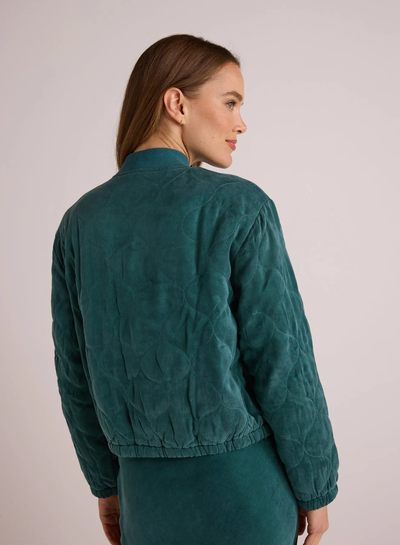 Wynter Quilted Bomber - Hunter Pine